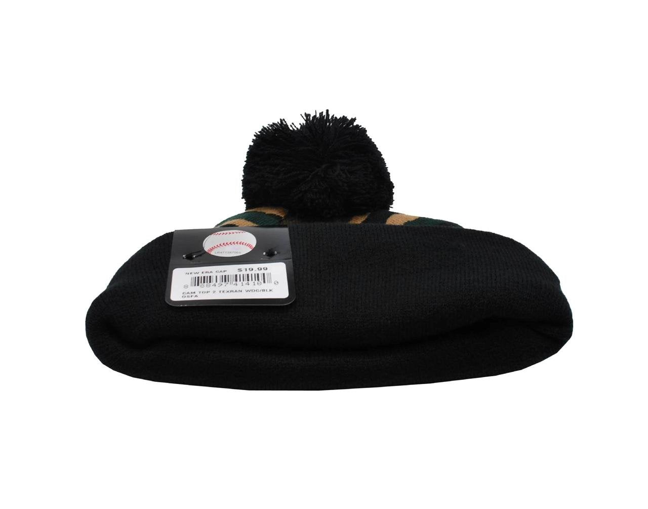 New Era Texas Rangers Beanie Woodcamo Black/Green Unisex Hat MLB