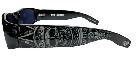 DYSE ONE Authentic Shades Skullendario Grey Aztec Sunglasses California Locs Lowrider Style