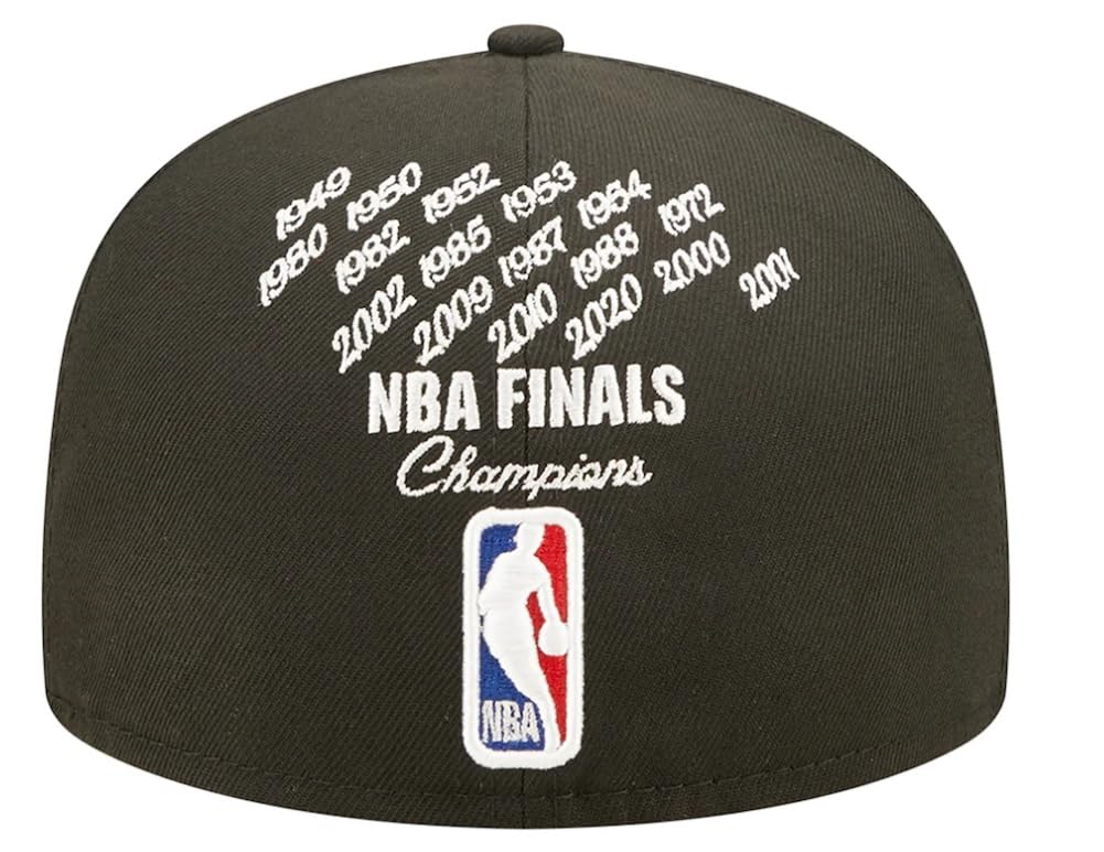 New Era Men's Los Angeles Lakers Black 17x NBA Finals Champions Crown 59FIFTY Fitted Hat