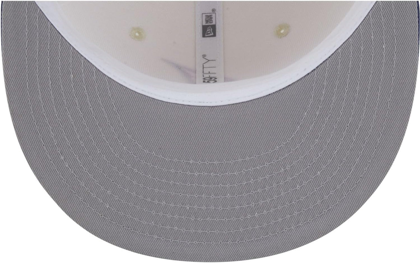 New Era Men's Cleveland Indians 59FIFTY Team Shimmer Fitted Hat - Cream/Blue