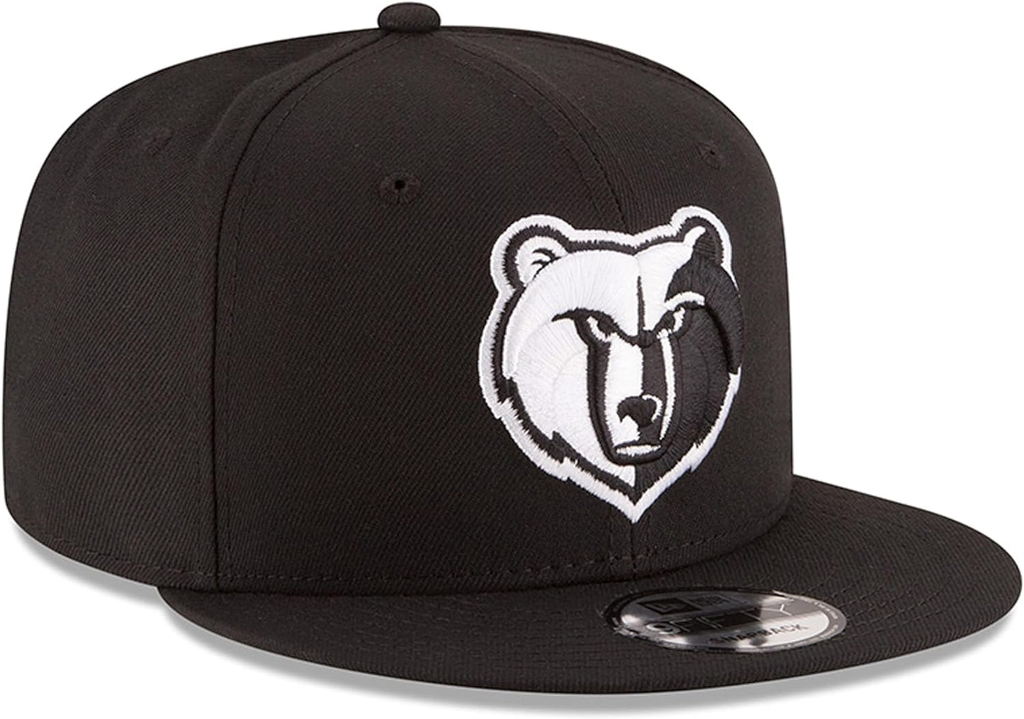 New Era NBA 9FIFTY Black White Adjustable Snapback Hat Cap One Size Fits All (Memphis Grizzlies)