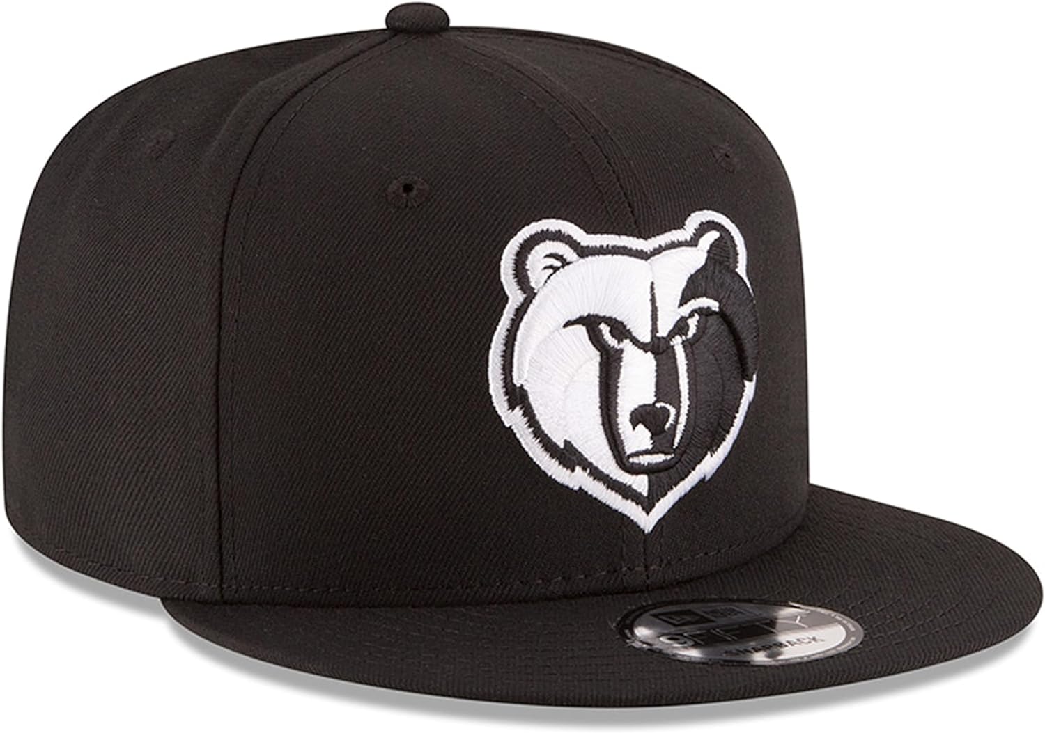 New Era NBA 9FIFTY Black White Adjustable Snapback Hat Cap One Size Fits All (Memphis Grizzlies)