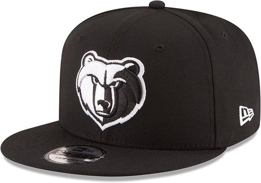 New Era NBA 9FIFTY Black White Adjustable Snapback Hat Cap One Size Fits All (Memphis Grizzlies)