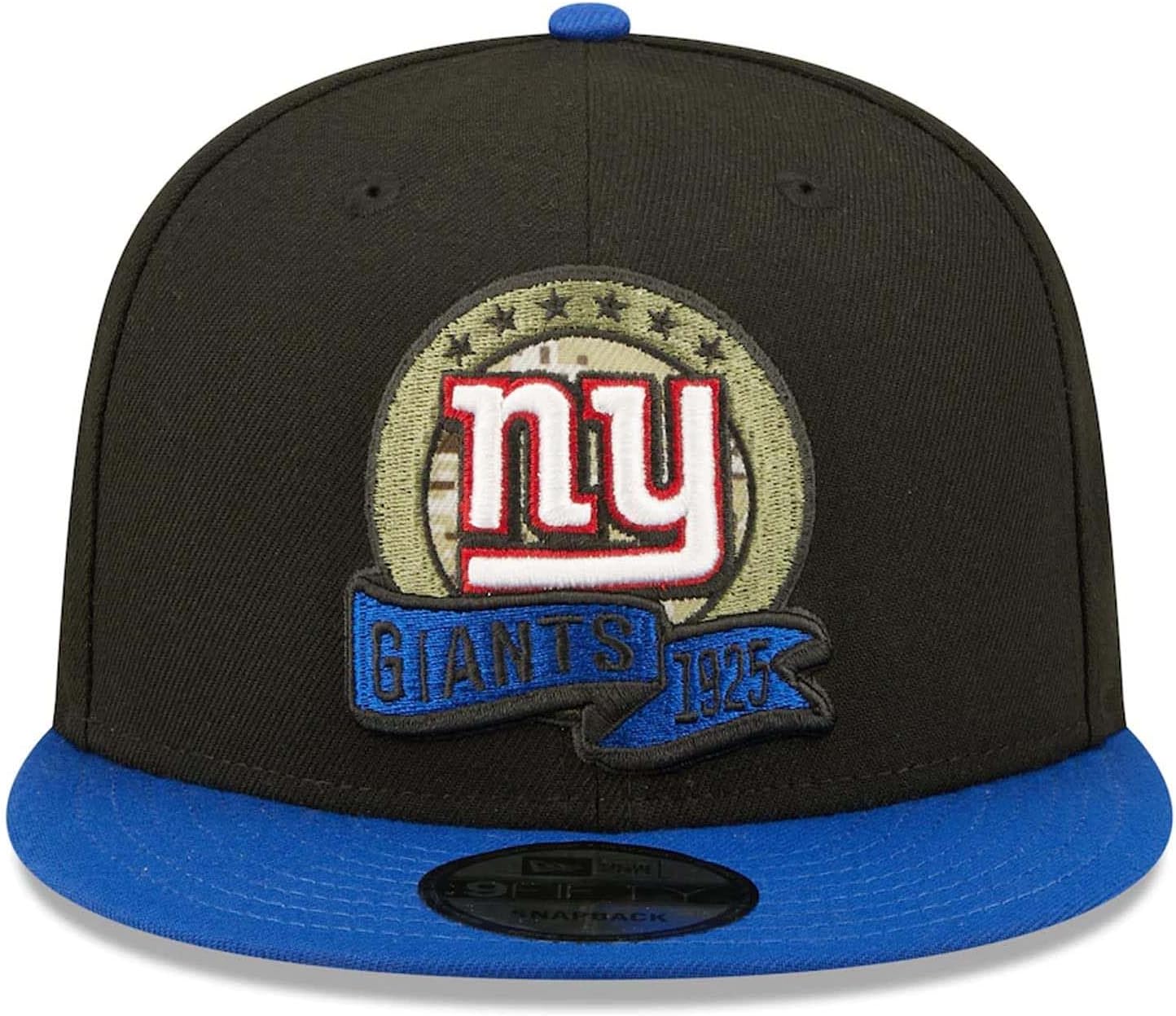 New Era Authentic Exclusive Giants 9Fifty Snapback/9Twenty/MVP/9Forty Adjustable Hat - OSFM (Salute to Service 22) Black