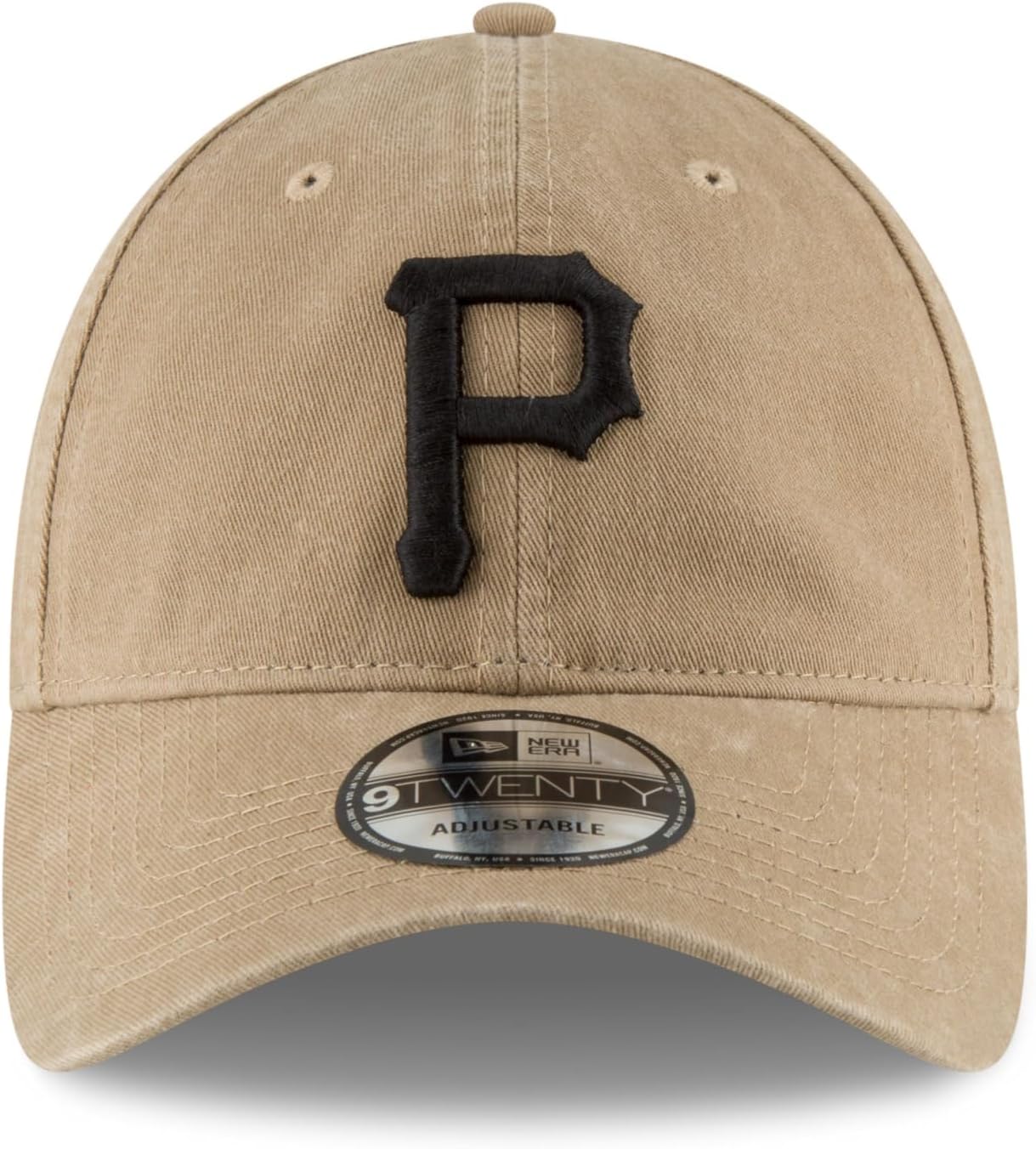 New Era Unisex-Adult MLB Core Classic 9TWENTY Adjustable Hat Cap One Size Fits All - Pittsburgh Pirates Khaki