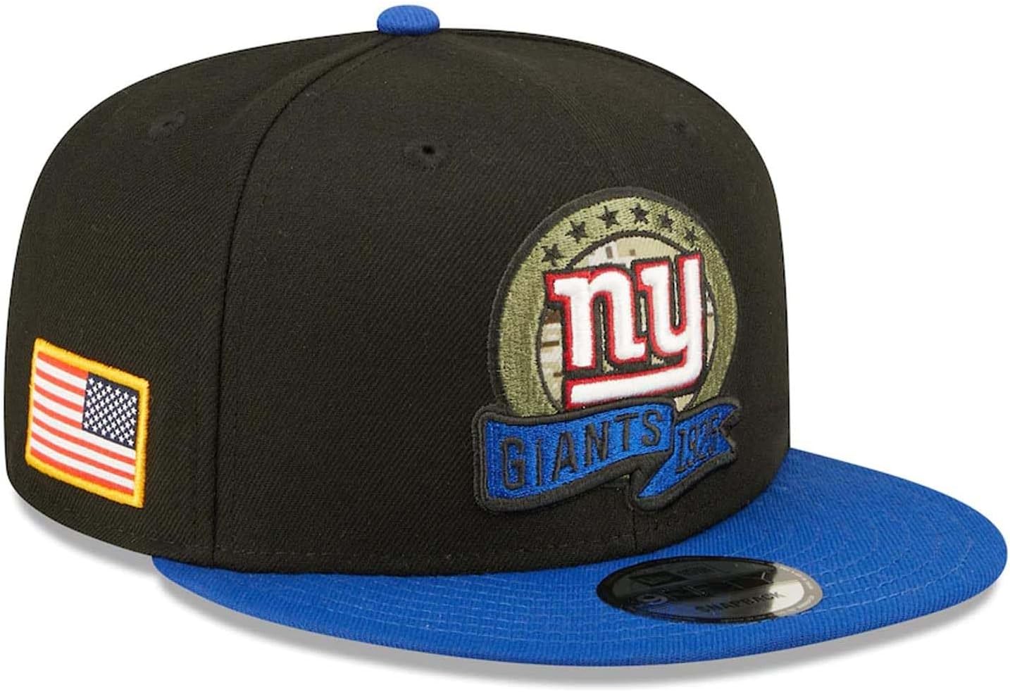 New Era Authentic Exclusive Giants 9Fifty Snapback/9Twenty/MVP/9Forty Adjustable Hat - OSFM (Salute to Service 22) Black
