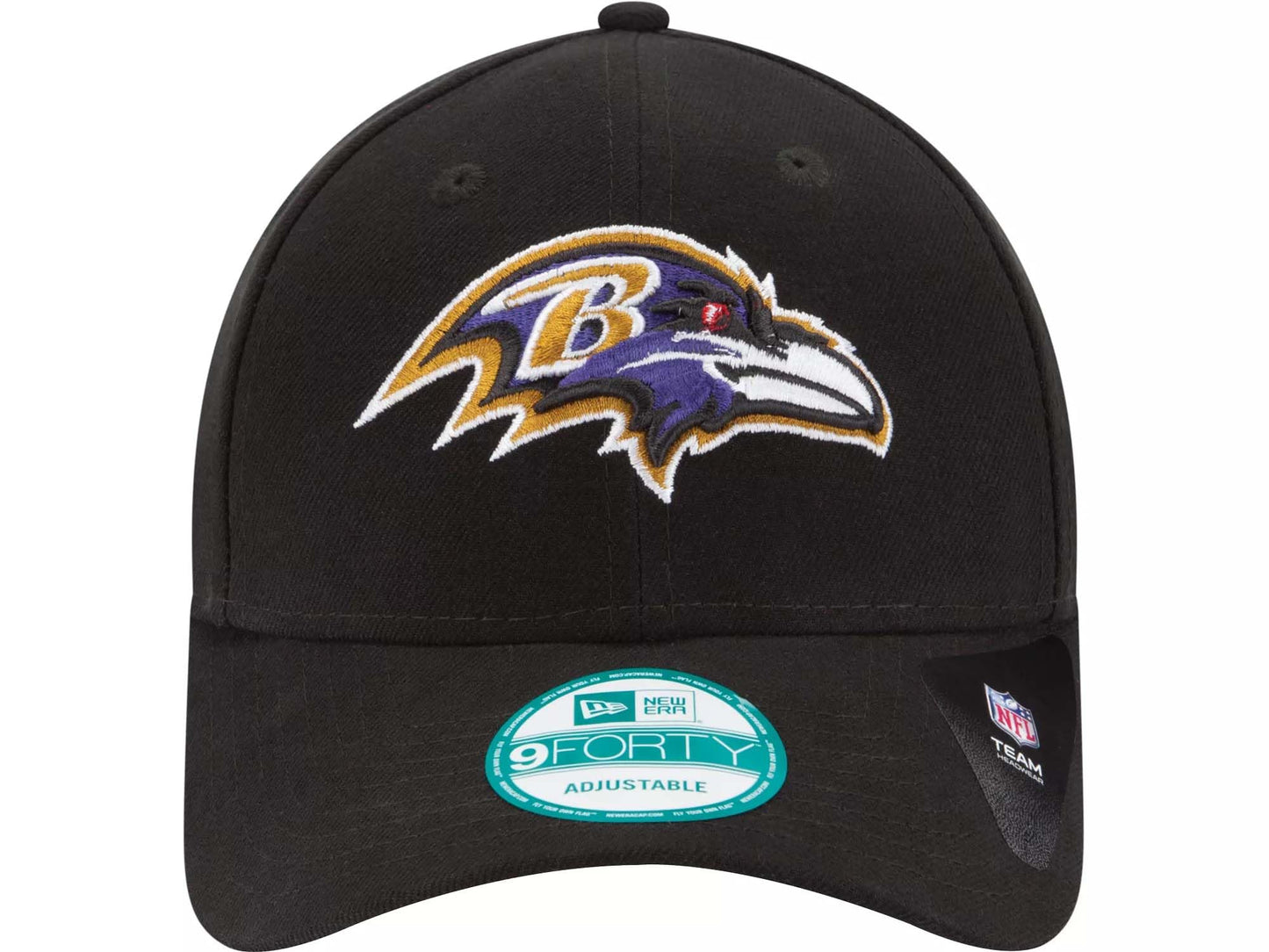 New Era Authentic Exclusive Ravens 9Fifty Snapback/9Twenty/MVP/9Forty Adjustable Hat - OSFM (Black Team Logo)