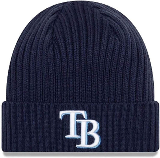 New Era Tampa Bay Rays Mens Womens Core Classic Knit Blue Beanie