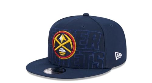 New Era Mens Draft 2023 9fifty Snapback Hat Cap (US, Alpha, One Size, Navy, Denver Nuggets)