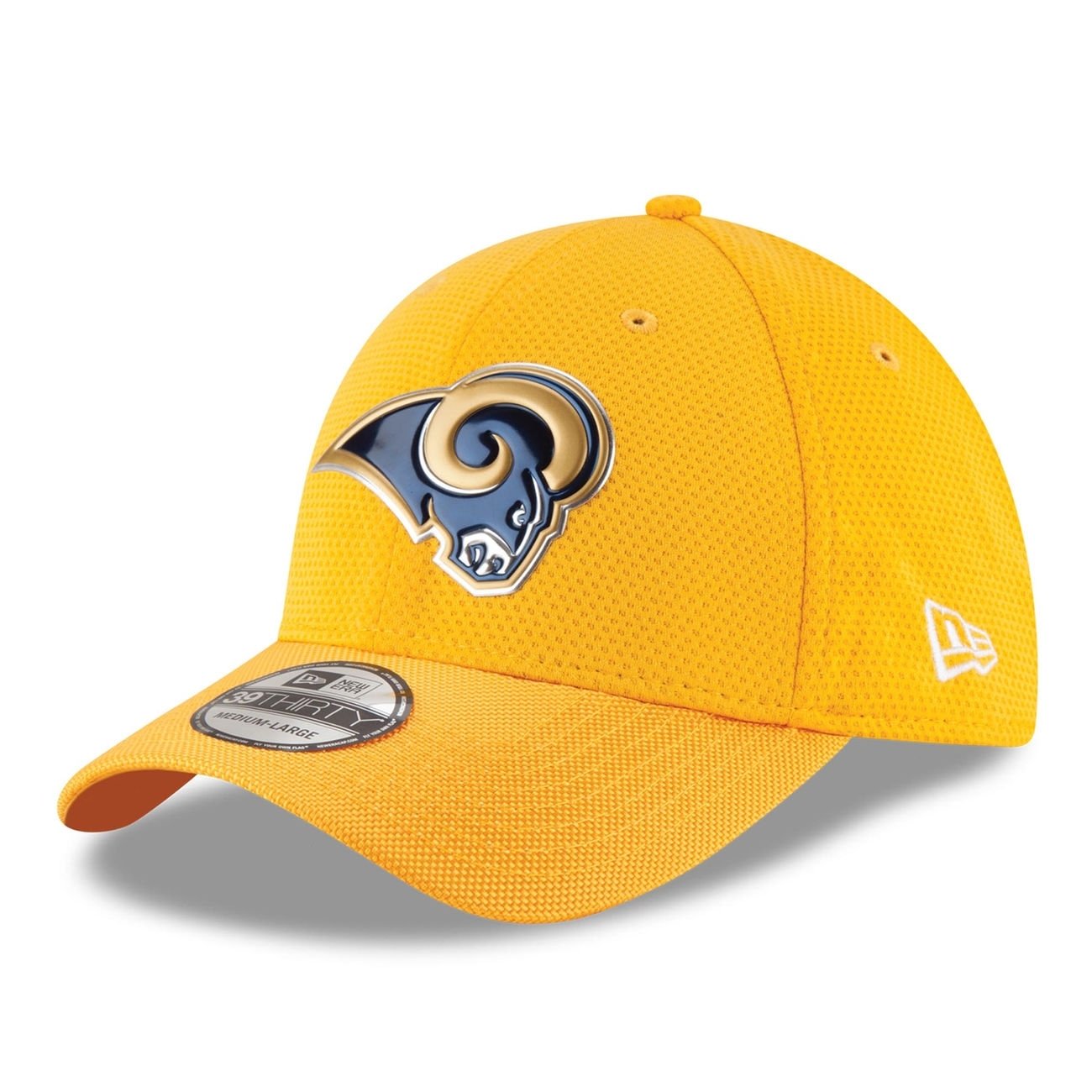 New Era Los Angeles Rams Gold Color Rush On-Field 39THIRTY Flex Fit Hat/Cap