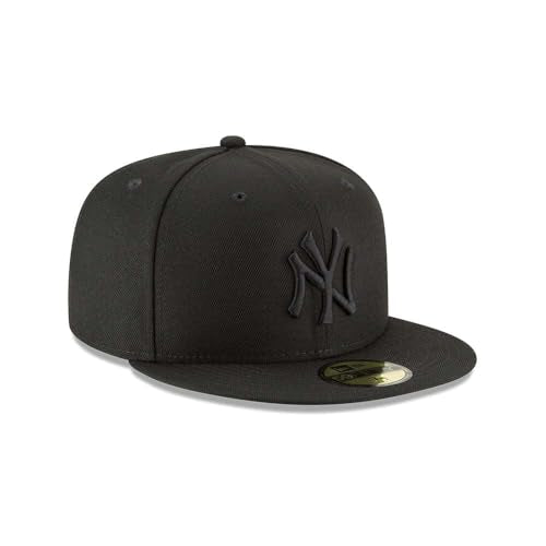 New Era Men's Black Baseball Cap - Los Angeles Dodgers Fitted Hat for Fans