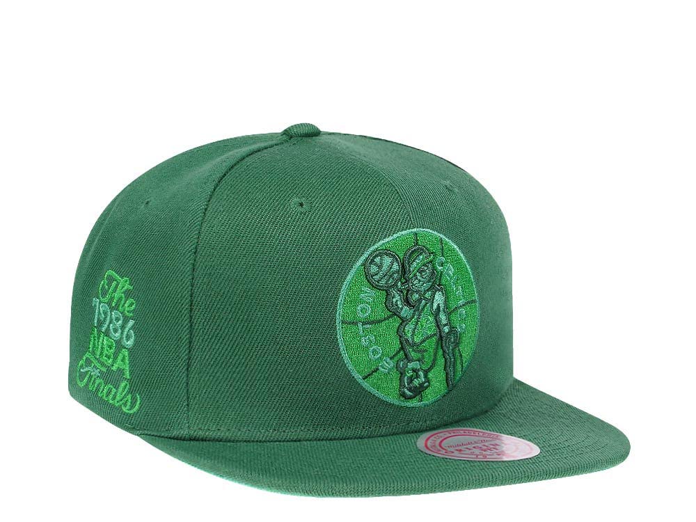 Mitchell & Ness Boston Celtics Monochroma Tic Snapback Adjustable Hat Cap - Green