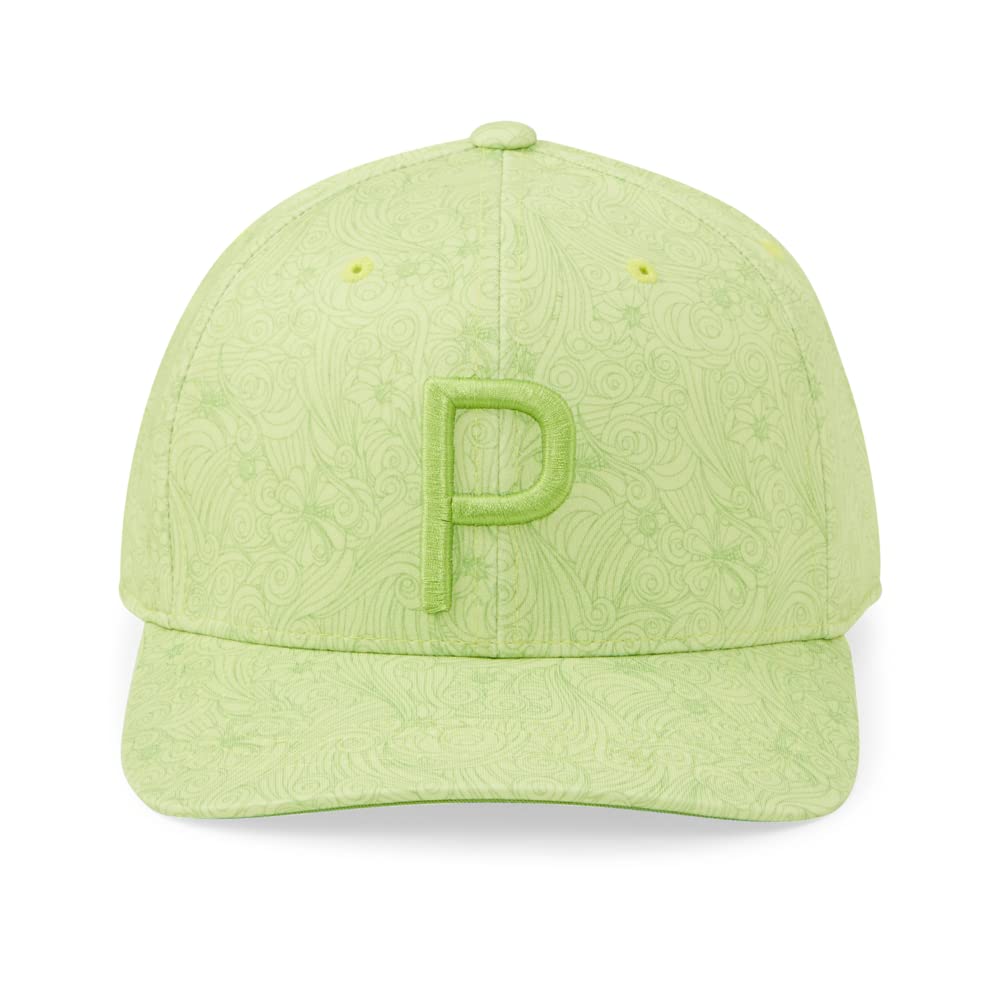 PUMA Golf Men's Windy P Classic Adj Hat, Butterfly-Greenery, One Size