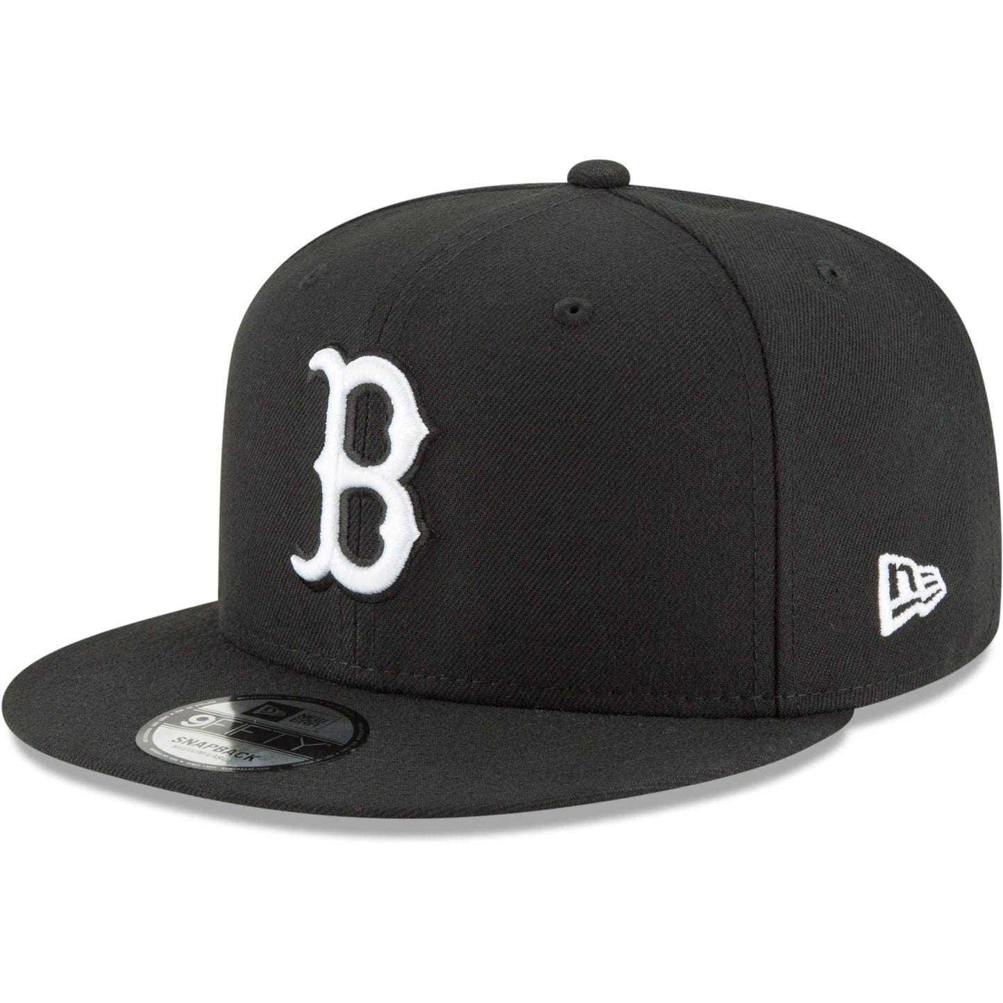New Era Unisex-Adult MLB 9Fifty Black White Primary Logo Adjustable Snapback Hat Cap One Size Fits All
