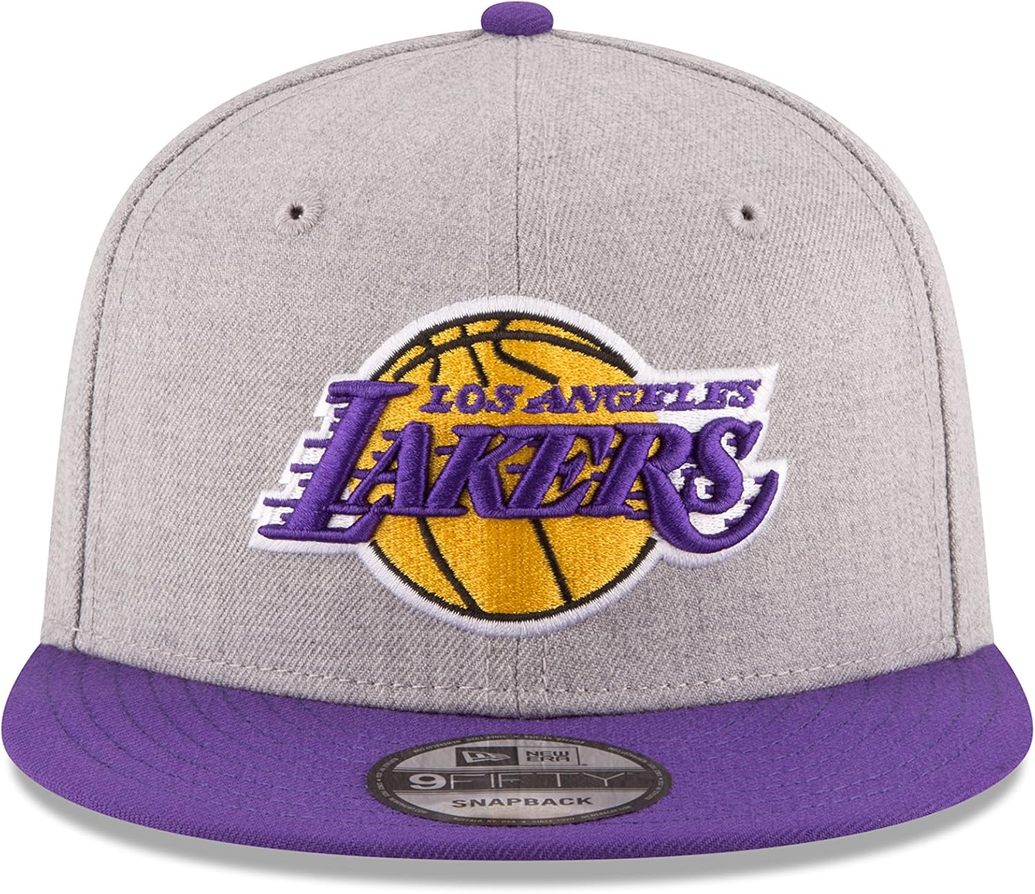 NBA Los Angeles Lakers Men's 9Fifty 2Tone Heather Snapback Cap, One Size, Heather Gray