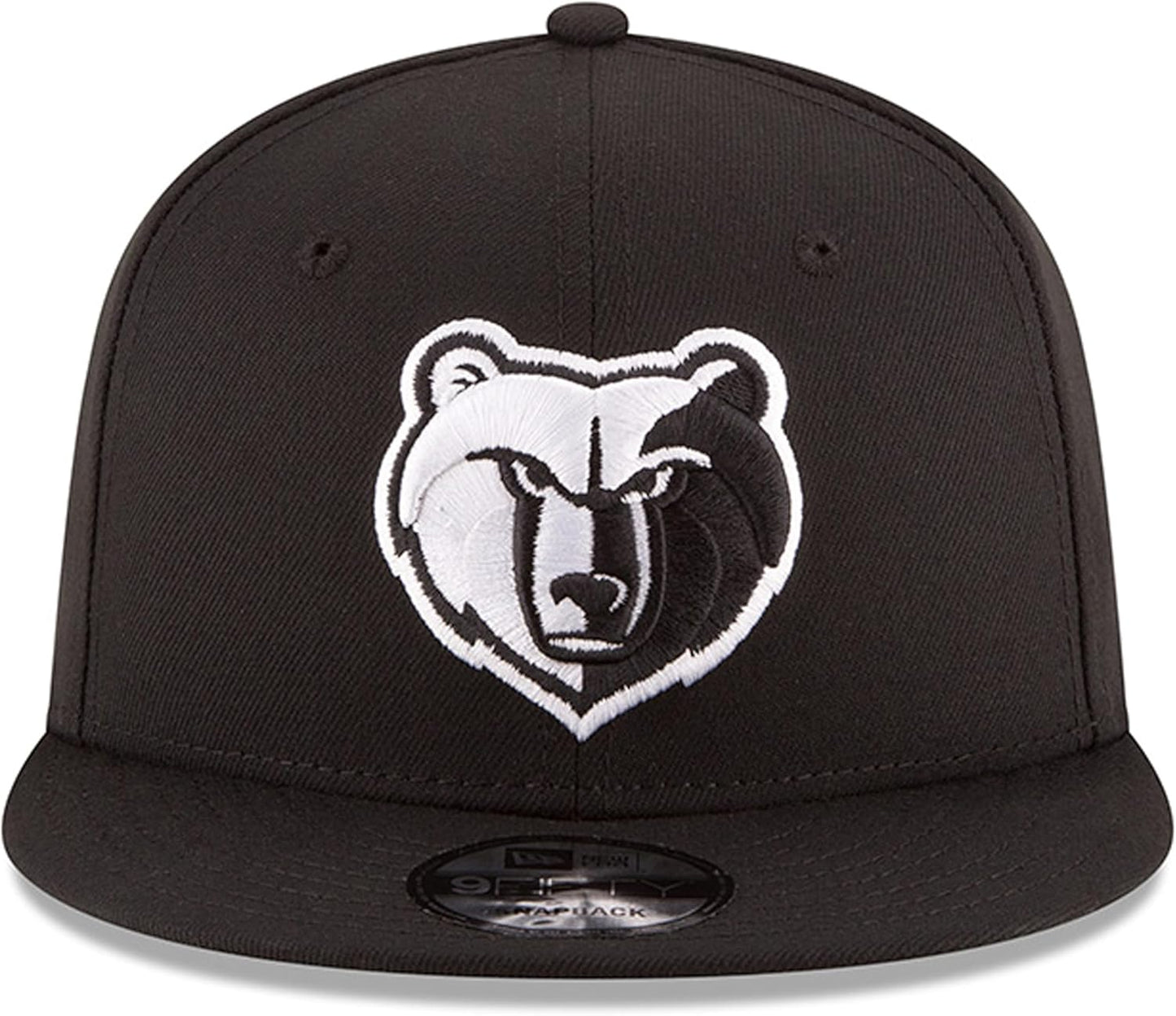 New Era NBA 9FIFTY Black White Adjustable Snapback Hat Cap One Size Fits All (Memphis Grizzlies)