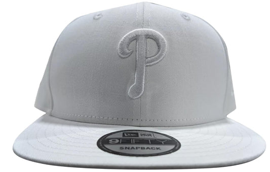 New Era Men's 9Fifty White/White Philadelphia Phillies Snapback Hat Cap - OSFM