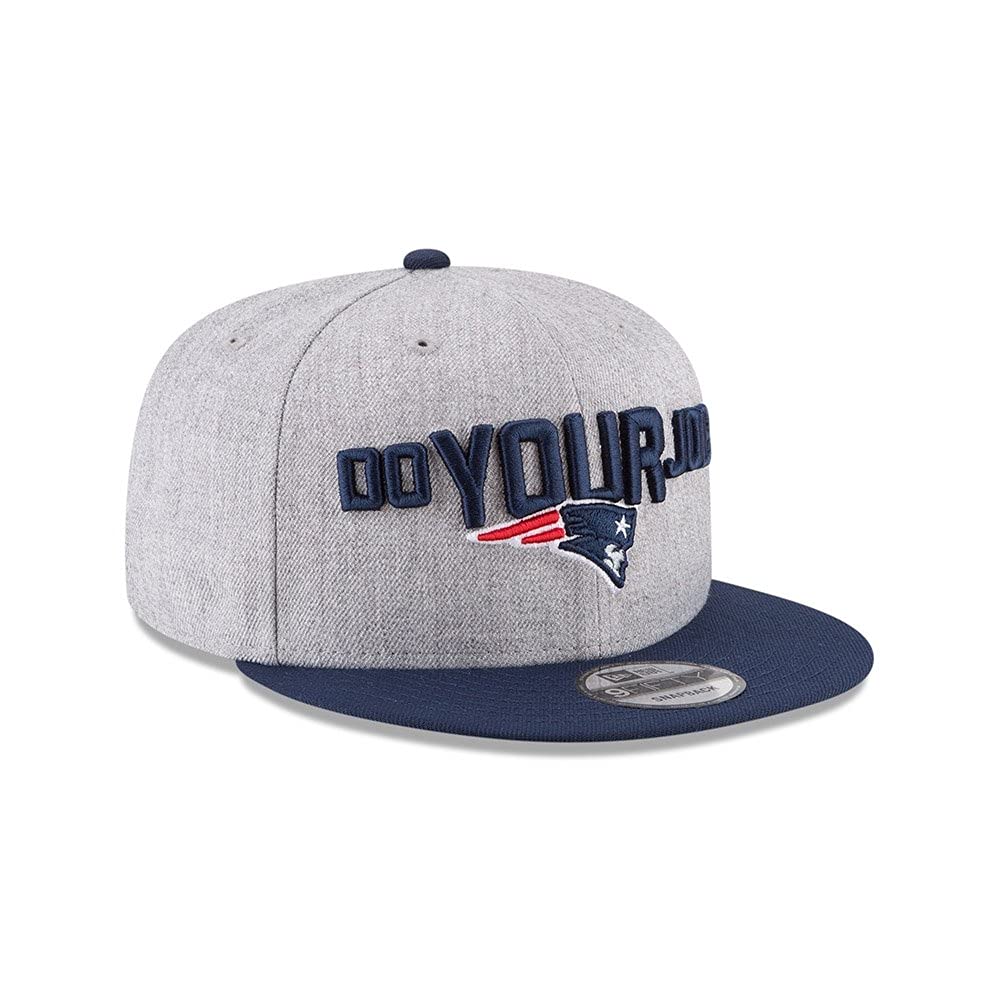 New Era Exclusive Selecition Men's Patriots Adjustable Cap Hat One Size Fit Most Snapback 9Fifty (Heather Gray), Black