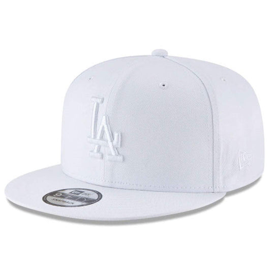 New Era x MLB Men's Los Angeles Dodgers Basic 9Fifty Snapback Hat White Adjustable