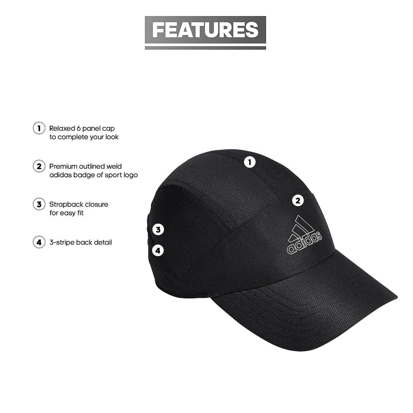 adidas Women's Superlite Trainer Sport Performance Relaxed Adjustable Running Hat