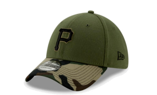New Era Boys Child/Youth Pittsburgh Pirates Green Camo Stretch Flex 39thirty Hat - Green
