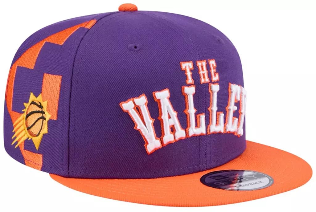 New Era Men's City Edition Adjustable 9FIFTY Snapback Cap - NBA Flat Bill Structured Baseball Hat