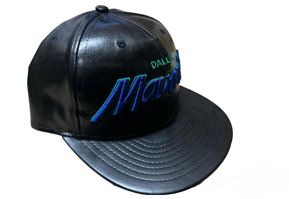 New Era Mens Dallas Mavericks Team Script Redux Snapback Hat - Black