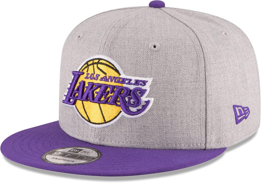 NBA Los Angeles Lakers Men's 9Fifty 2Tone Heather Snapback Cap, One Size, Heather Gray