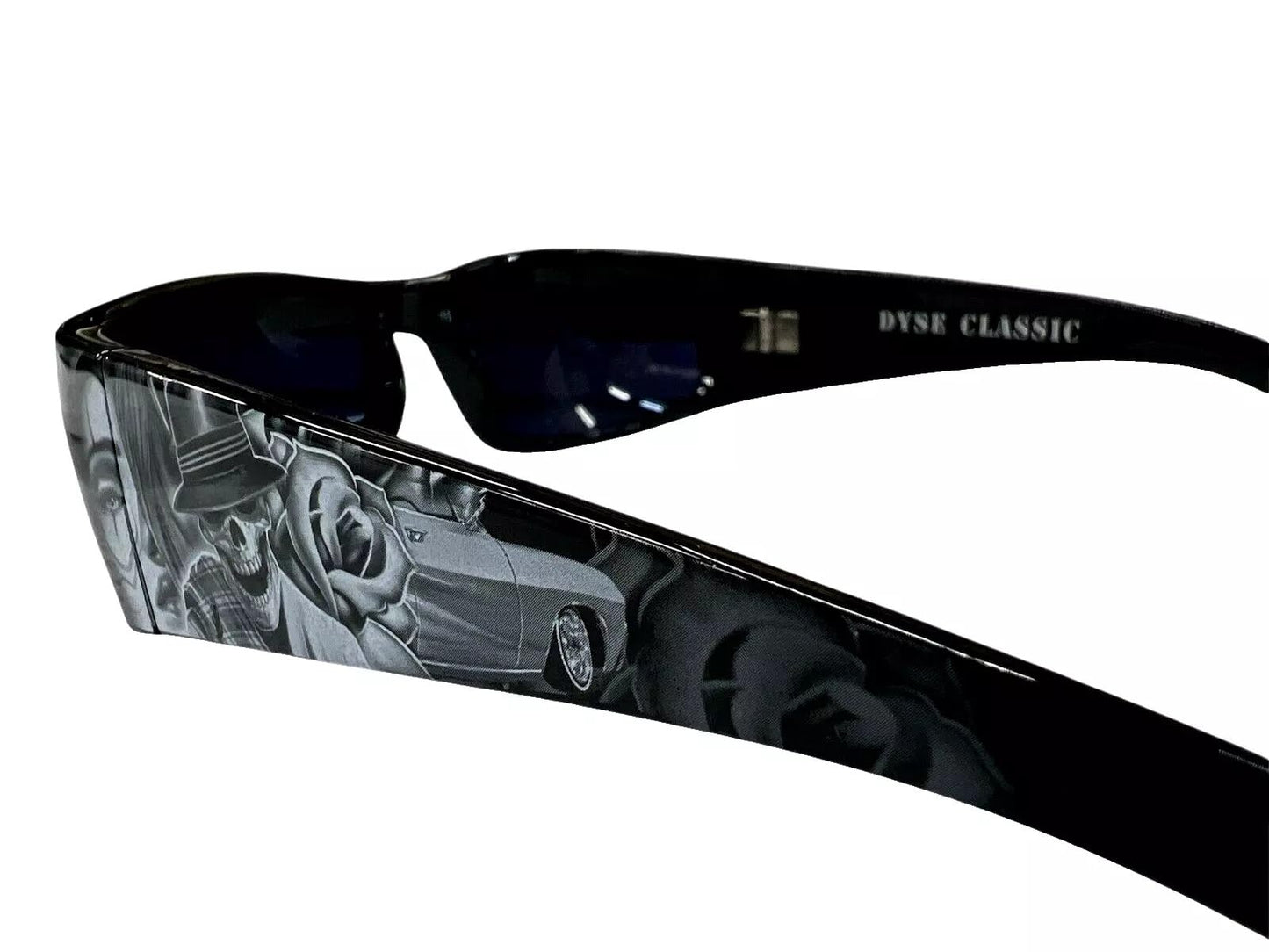 DYSE ONE Authentic Shades Darkness Car Skull Homie Chicano Sunglasses California Lowrider Locs Style