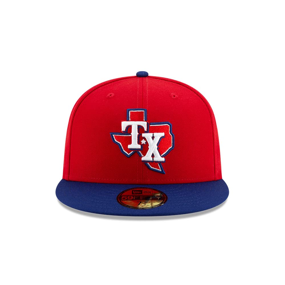 New Era Texas Rangers Authentic Collection Alt 3 59FIFTY Fitted Hat Cap Men's (7 1/2) Red/Royal Blue