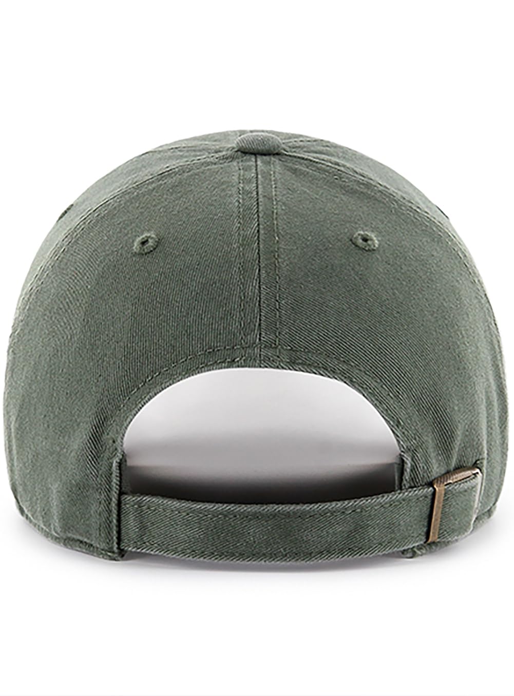 47 Brand MLB Moss Green Primary Logo Clean Up Adjustable Strap Baseball Cap Hat, Adult One Size Fits All