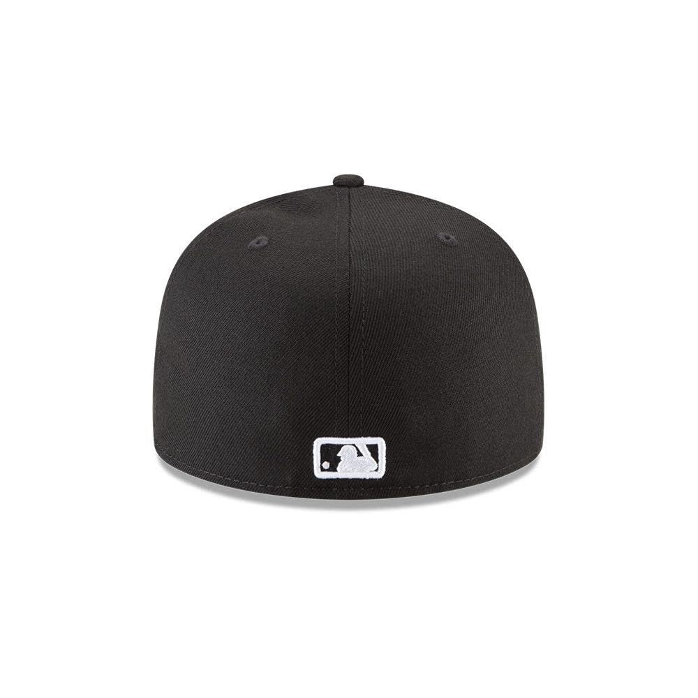 New Era Men's Black Baseball Cap - Los Angeles Dodgers Fitted Hat for Fans