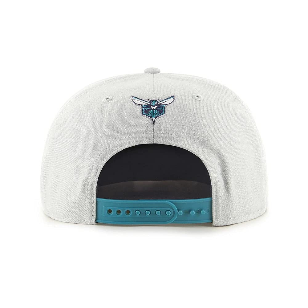 47 Charlotte Hornets Gray Jersey Sure Shot Captain Adjustable Snapback Cap - NBA, Flat Bill Baseball Hat