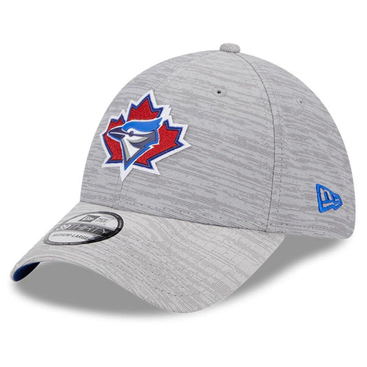New Era Toronto Blue Jays 39THIRTY 2023 Clubhouse Stretch Fit Cap, Hat (US, Alpha, Medium, Large, Grey)