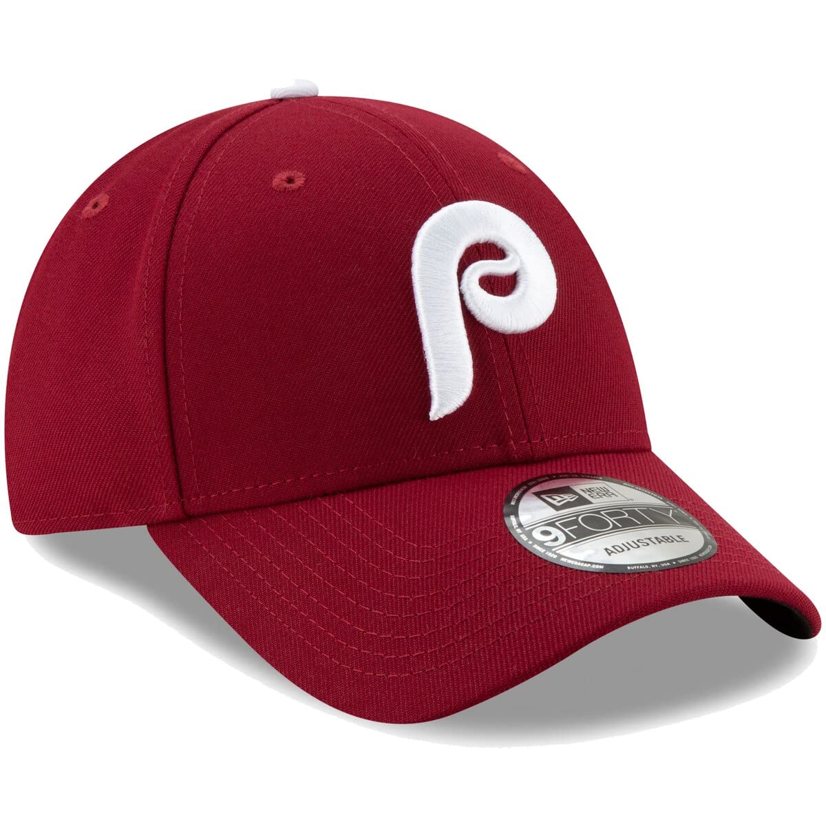 New Era MLB The League 9FORTY Adjustable Hat Cap One Size Fits All (Philadelphia Phillies Cooperstown Maroon)