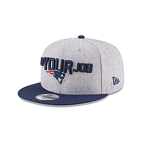 New Era Exclusive Selecition Men's Patriots Adjustable Cap Hat One Size Fit Most Snapback 9Fifty (Heather Gray), Black
