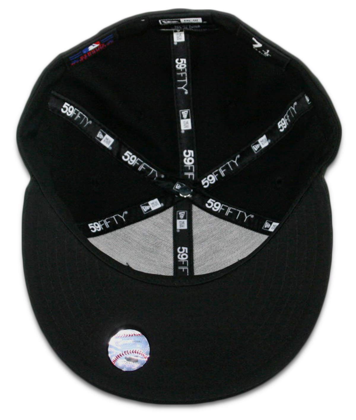 New Era Washington Nationals BK WH BK Fitted Hat (Black/White) Men's 59Fifty Cap