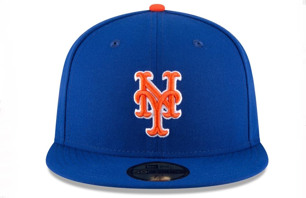 New Era Men's New York Mets Authentic Collection Alternate On-Field 59FIFTY Fitted Hat - Royal Blue (US, Numeric, 8, Royal Blue/Orange/Grey)