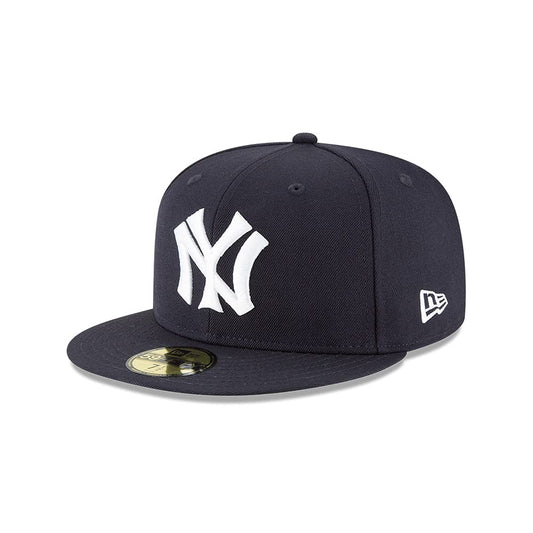 New Era NY New York Yankees 59FIFTY 1922 Cooperstown Wool Cap, Fitted Hat (7, Numeric_7) Navy Blue White