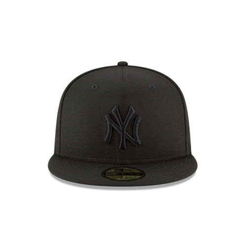 New Era Men's Black Baseball Cap - Los Angeles Dodgers Fitted Hat for Fans