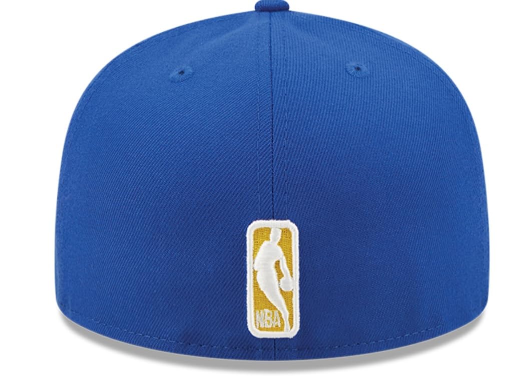 New Era 59fifty Golden State Warriors Identity Fit Fitted Hat Cap Men's Royal Blue (US, Numeric, 7 3/8, Royal Blue)
