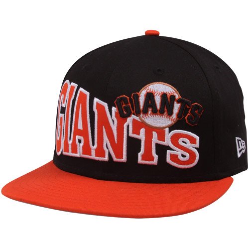 MLB New Era San Francisco Giants Black-Orange Stoked Snapback Hat