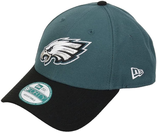 New Era Authentic 9Forty Adjustable Hat Dad Hat Velcro Closure- OSFM (Eagles Philadelphia 2Tone) Black