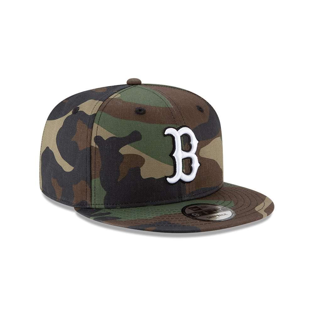 New Era Mens Boston RedSox Camouflage WDC 9Fifty Adjustable Snapback 950 Red Sox Cap