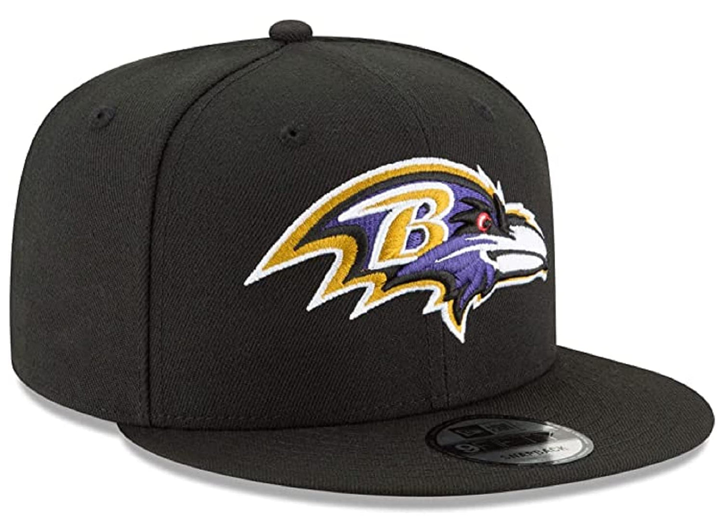 New Era Authentic Exclusive Ravens 9Fifty Snapback/9Twenty/MVP/9Forty Adjustable Hat - OSFM (Team Hat Snapback) Black