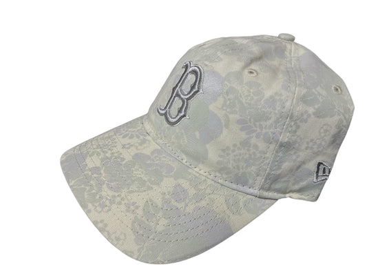 New Era Womens Boston Red Sox Floral Pattern 9TWENTY Adjustable Hat Cap Strap Back Adjustable Bloom Off-White/Lavender/Grey