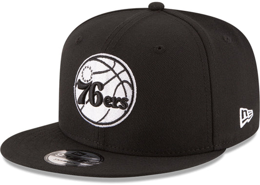 New Era NBA 9FIFTY Black White Adjustable Snapback Hat Cap One Size Fits All