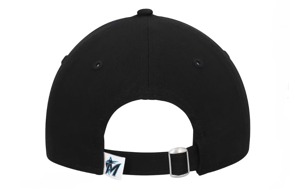 New Era JR Miami Marlins Youth Core Classic 9TWENTY Adjustable Hat - Black, 8 Years, Red/Navy