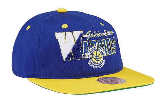 Mitchell & Ness Golden State Warriors Varsity Letter Low Crown Snapback Adjustable Hat Cap - Team Colors