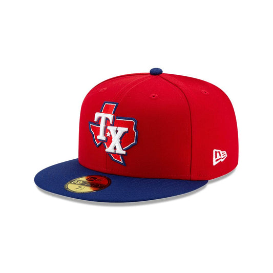 New Era Texas Rangers Authentic Collection Alt 3 59FIFTY Fitted Hat Cap Men's (7 1/2) Red/Royal Blue
